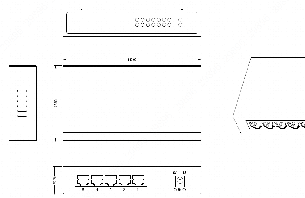 DH-S3000C-5GT 产品名：中文大华SMB5口全千兆交换机DH-S3000C-5GT