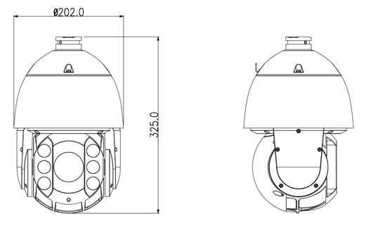 产品型号：DH-SD6C80E-GN 产品名：SD6C中文大华米勒系列20倍130W网络球I型