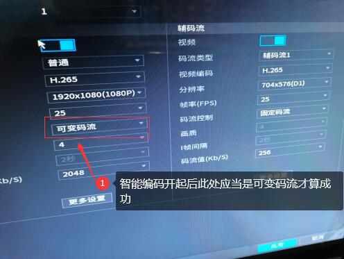 大华4.0版本摄像机智能编码的设置方法