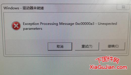 系统提示：Windows-驱动器未就绪